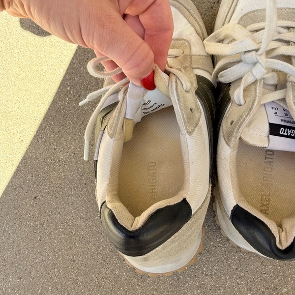 Axel Arigato Aeon Runner Navy And Cream Ivory Low Sneakers 7.5 - Picture 9 of 11